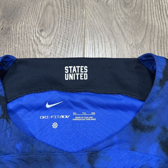 Nike Team USA 2022 World Cup Stadium Soccer Jersey Blue ADV Dri-Fit Men's XXL - Picture 5 of 8